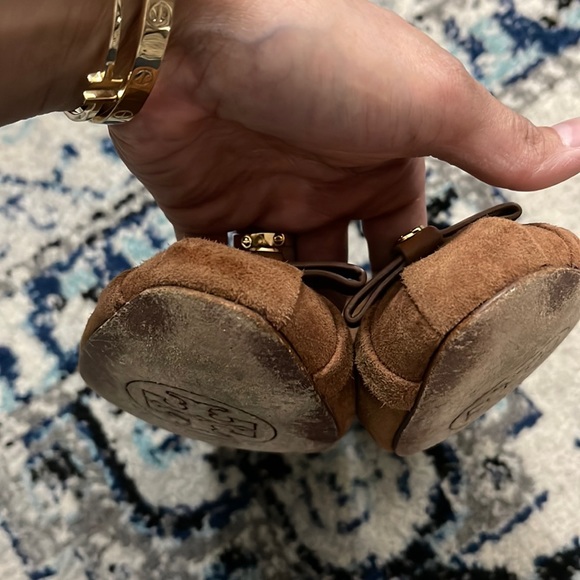 Tory Burch Marion Suede Leather Brown Flats Shoes sz 9M - Picture 8 of 16